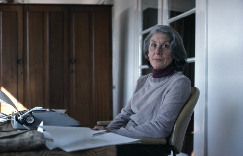 Author and anti-apartheid activist Nadine Gordimer photographed in 1987 by David Goldblatt (with whom Gordimer collaborated for <i><a href="http://www.sahistory.org.za/sites/default/files/on_the_mines.pdf">On the Mines</a></i>, an examination of the human and political dimensions of mining in South Africa). Image from <a href="http://www.lib.uct.ac.za/specialcollections/">UCT Libraries Special Collections</a>.