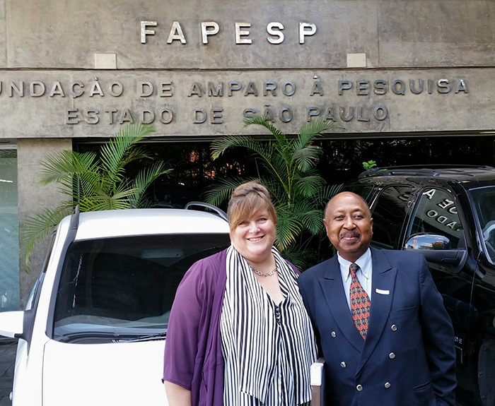 South-South partners: IAPO mobility, partnerships and programmes manager Lara Dunwell and Deputy Vice-Chancellor Professor Thandabantu Nhlapo visited Brazil recently to establish formal ties with a range of research partners.