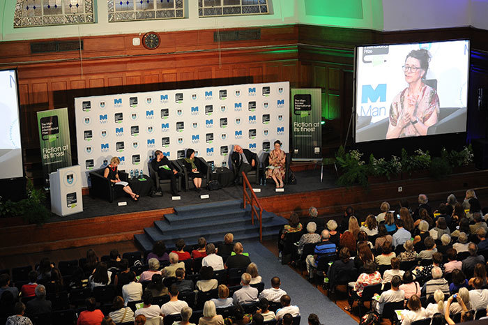 The judging panel for the 2015 Man Booker International Prize in discussion at UCT: Prof Elleke Boehmer, Nadeem Aslam, Prof Wen-chin Ouyang, Edwin Frank and Marina Warner.