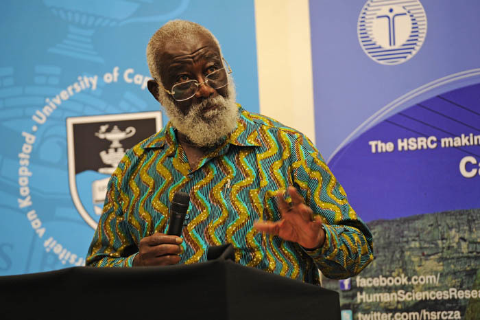 Prof Kwesi Kwah Prah had the audience entranced as he shared insights into Prof Archie Mafeje's life, work and legacy.