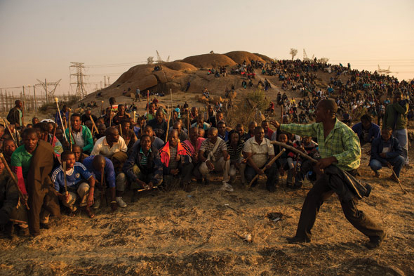 Thirty-four of the miners gathered on this koppie were shot and killed by police on 16 August 2012, and the UCT Marikana Forum is commemorating the massacre with a series of events this week.