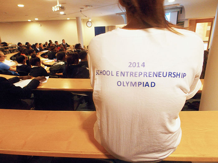 Students gather for the first Entrepreneurship Olympiad, held at UCT in December 2014.