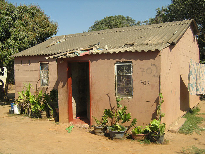 Privatised homes like this one in Matero, Lusaka, can actually increase financial insecurity.
