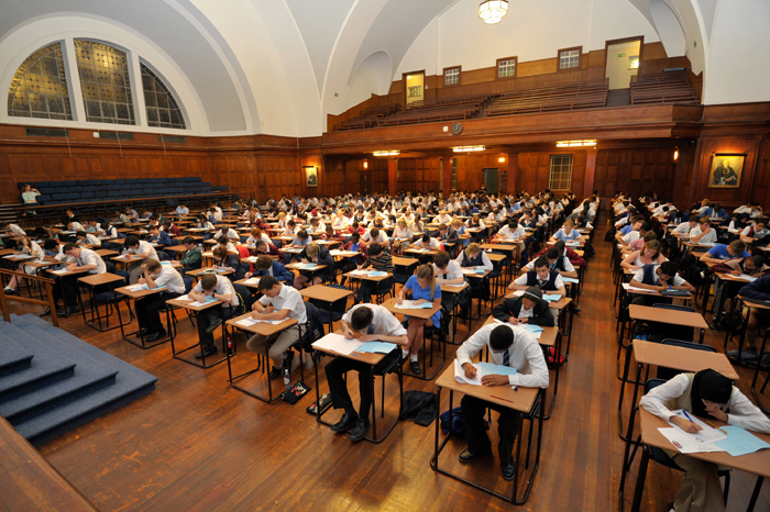 Every year thousands of Cape Town's top high school learners participate in the UCT Mathematics Competition, including these learners in Jameson Hall.