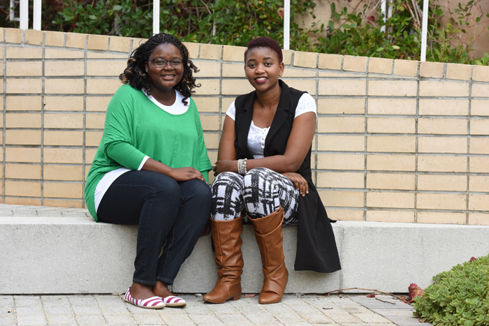 MasterCard Foundation Scholars Fadzai Muramba (left) and Christina Nyandoro (right) believe the opportunity afforded them will open many doors for their future in terms of career and personal development. Both scholars should graduate in December.