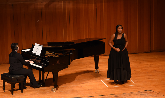 Soprano singer Noluvuyiso Mpofu during her audition in the quarter-finals of the Belvedere Singing Competition.