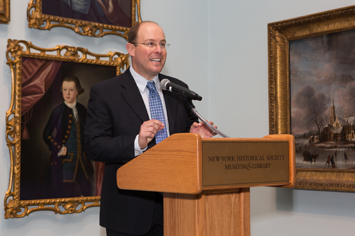 Assoc Prof Adam Mendelsohn, chief historian and co-curator of the New-York Historical Society Museum &amp;&nbsp;Library's “ground-breaking” exhibition: The First Jewish Americans: Freedom and Culture in the New World. Photo Michael Hammond.