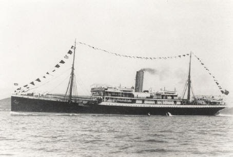 The 12-year-old SS Mendi, a veteran of Liverpool–West Africa trade, was refitted as a troopship in Lagos in late 1916. <b>Photo</b> <a href="https://commons.wikimedia.org/wiki/File:SS_Mendi.jpg" style="font-weight: normal;" target="_blank">Wikimedia Commons</a>.