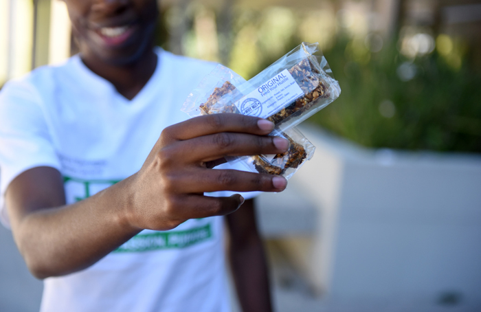 Why Nut: the granola bars that Nyasha Mawungwe sells on campus.