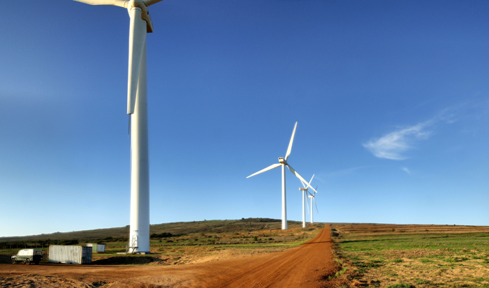 Wind turbines in Darling, South Africa.