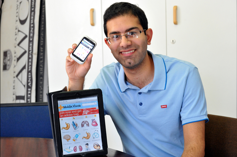 Get the message: Sixth-year medical student and president of SHAWCO Health Saadiq Moolla's Mobile Xhosa site provides medical translations for students and healthcare practitioners via cell-phone.