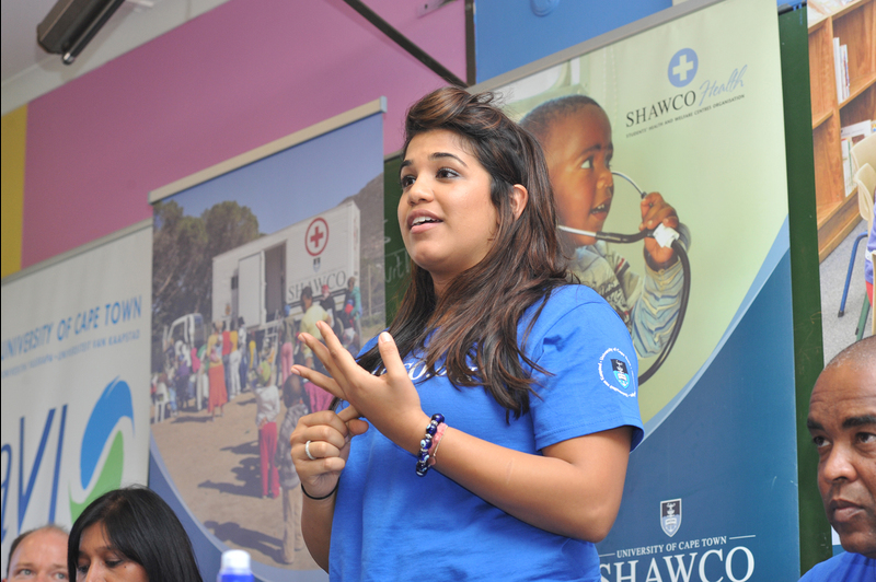 At the coal-face: Baveena Nathoo shared her experiences as a SHAWCO volunteer at the organisation's Community Day in Manenberg.