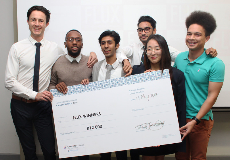 StartSmart took the R12 000 cash prize at this year’s FLUX business game for their business idea, which aims to help students grow throughout their academic careers.