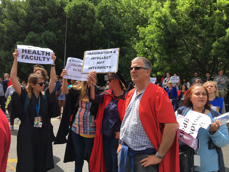 Robust engagement between students and staff of UCT’s faculty of Health Sciences last year resulted in not only the faculty-wide march to Bremner building in 2016, pictured here, but also a task team that will ensure that students’ concerns and demands are heard.