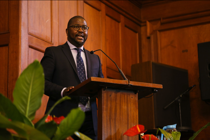 Entrepreneur turned banker Ciko Thomas encouraged GSB graduates to lead with authenticity and humility, at the afternoon ceremony of 14 July.