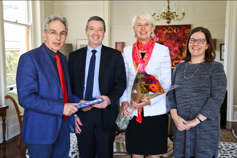 (From left) Vice-Chancellor Dr Max Price, Prof Chris Styles, Mrs Gail Kelly and Prof Ingrid Woolard.