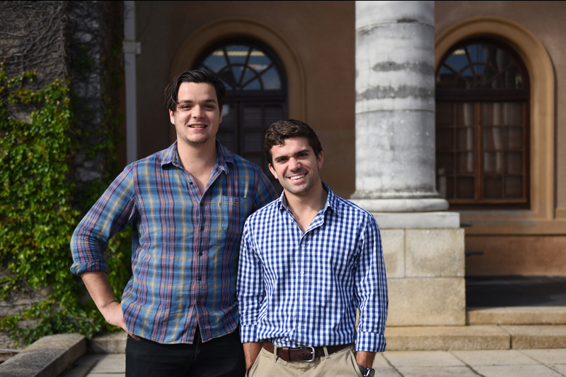 Jono Field and Kosta Kappatos, third-year BBusSc students whose niche tutoring and mentoring business, Get Smart Tutors, has been founded on entrepreneurship, education and outreach.