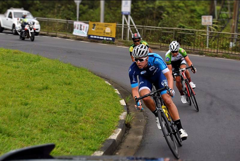 Eyes on the prize: it was this kind of steely focus that saw the UCT cyclists over the finish line in Mauritius.
