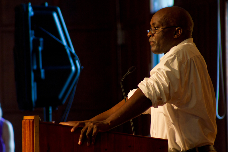Distinguished guest: Prof Achille Mbembe at the GIPCA symposium. (Photograph Lorna Daniel, image courtesy GIPCA.)