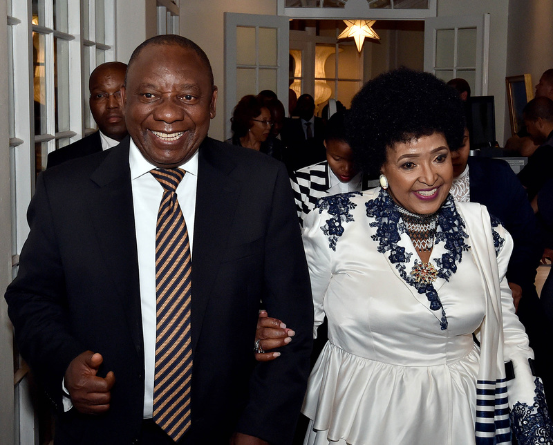 Winnie Madikizela-Mandela with Cyril Ramaphosa at her 80th birthday celebrations held at the Mount Nelson Hotel in Cape Town.