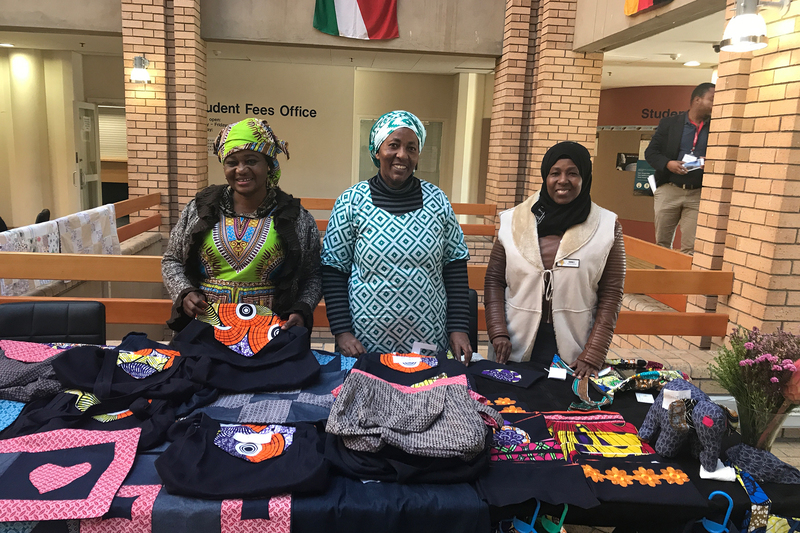 Women from the Umoja Wamama Crafters Cooperative displayed their work at the law faculty’s World Refugee Day on 20&nbsp;June.