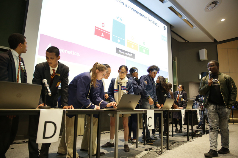 The finals of the quiz competition in Life Sciences drew grade 12 learners from 39 schools across Cape Town to UCT.