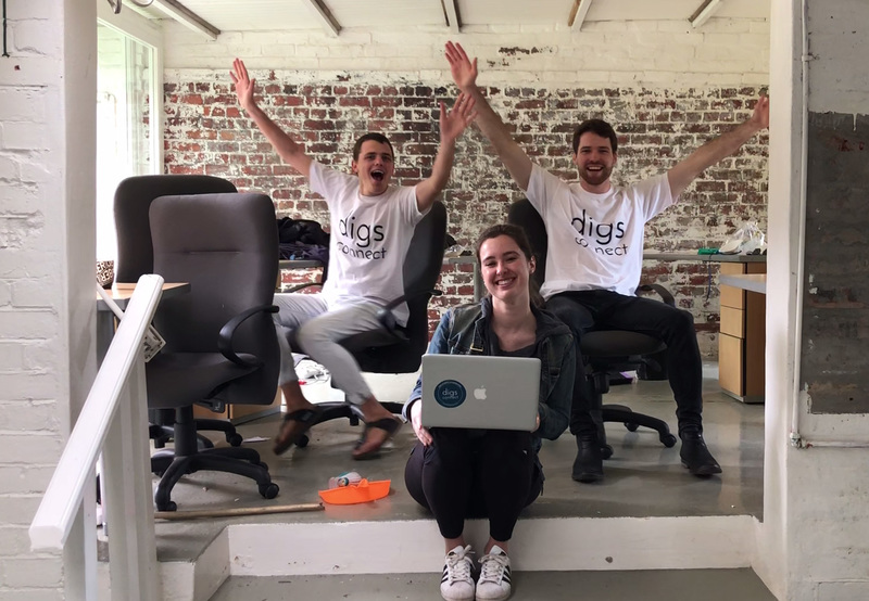 The DigsConnect team in their office in Cape Town. They are (from left) Greg Keal, Alexandria Procter and Brendan Ardagh.