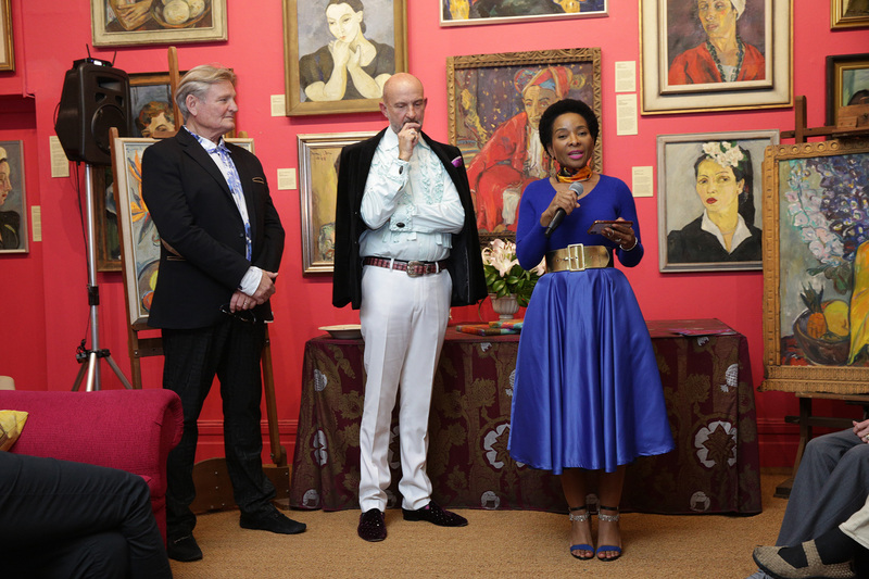 VC, professor Mamokgethi Phakeng launched the Stern on Silk exhibition at the Irma Stern Museum last night. Designer, Louis Jansen van Vuuren (left) and museum director, Christopher Peter (centre) looks on. 