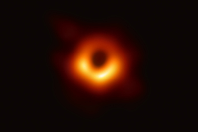 Scientists have released an image of a massive black hole, Messier 87 in the Virgo Galaxy, 55 million light years from Earth, with a mass 6.5 billion times that of the Sun.