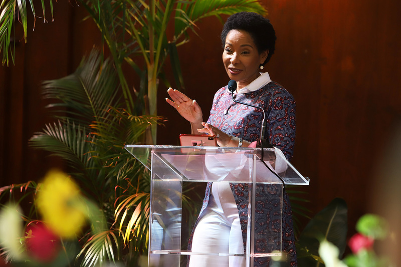 VC Prof Mamokgethi Phakeng addresses PhD graduands, graduates and other distinguished guests at a special Graduation Lunch on Monday, 15 April.