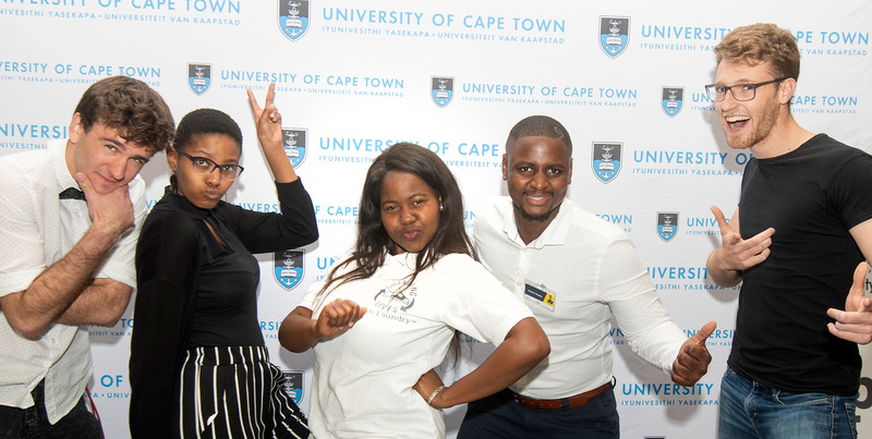 UCT’s top entrepreneurs. They are (from left) Denislav Marinov from DVM Designs, Lungile Macuacua from LabV, Vuako Khosa from Changing Lives Shoe Laundry, Mvelo Hlophe from Zaio and Tamir Shklaz from Quillo.