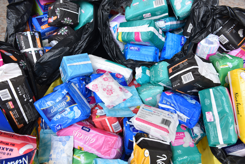 Over 1 000 sanitary products were collected by the UCT Communication and Marketing Department and Zwaanswyk High School.