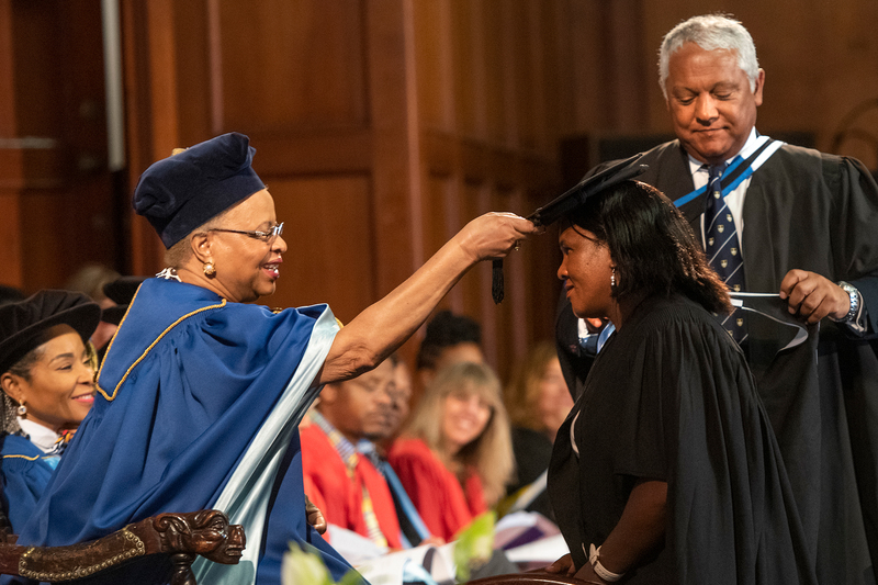 Graça Machel presides over her last graduation season as chancellor of UCT in the newly named Sarah Baartman Hall. She has served the university for 20 years, and her second term ends on 31 December. 