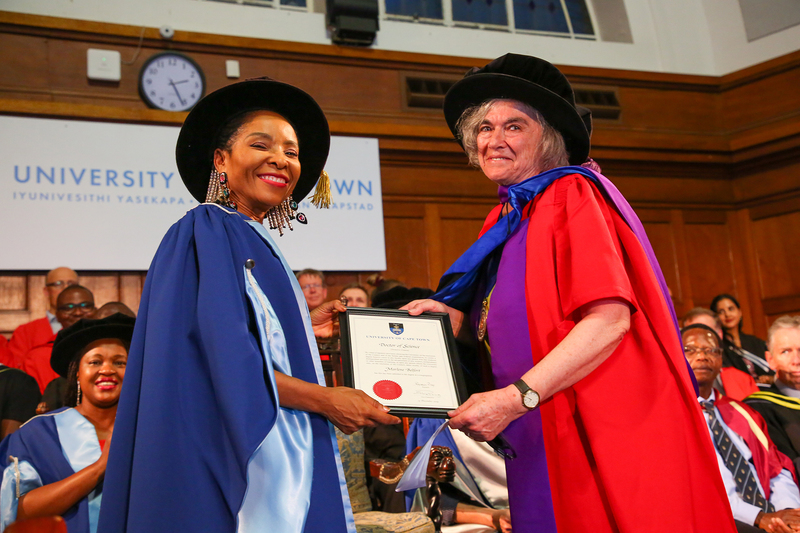 Prof Belfort received her honorary doctorate during the Faculty of Commerce graduation ceremony that took place at 14:00 on Friday, 13 December 2019.