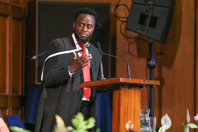 Sandras Phiri lauded graduands for their hard work and commitment during the Faculty of Health Sciences’ second graduation ceremony.