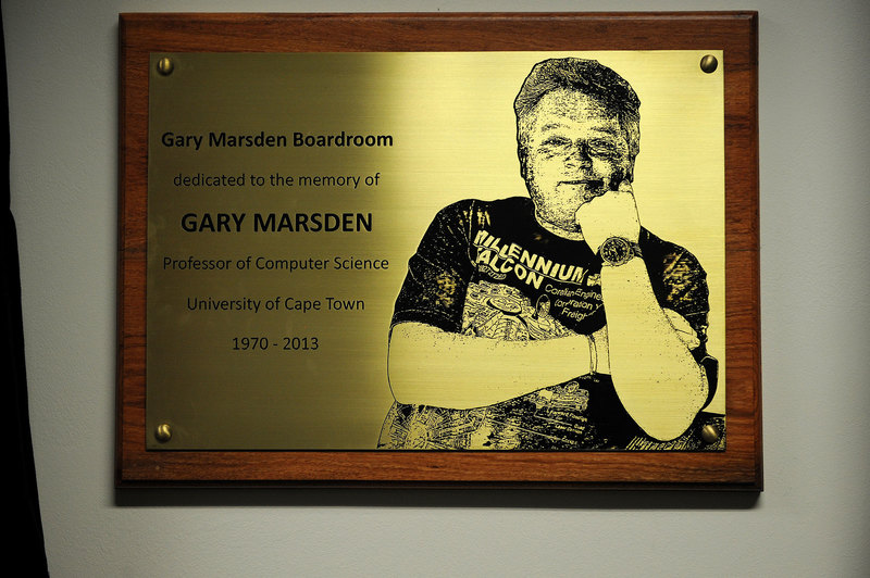 A meeting room in the Department of Computer Science was recently named in honour of Prof Gary Marsden.