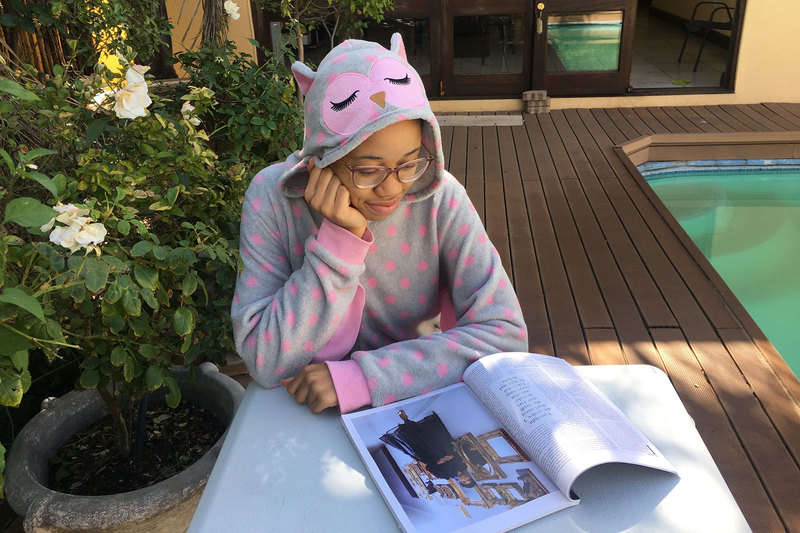 In love with my onesie PJs – tax honours student Thato Mgoboli writes from Kimberley where she is holed up with her family during lockdown.