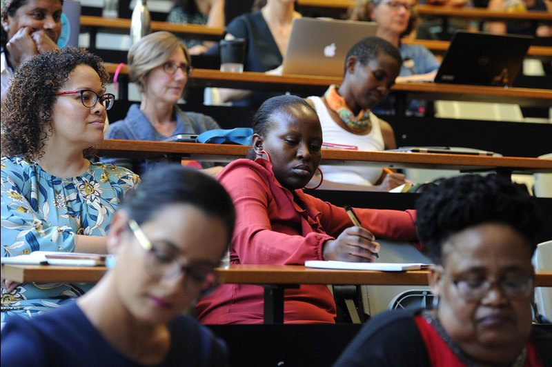 Ilze Olckers’s topic of discussion is “Transformation praxis in higher education: Institutional cultures as living curricula”. <b>Photo</b> Lerato Maduna.