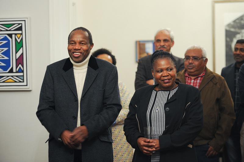 Prof Ramutsindela (left) and his wife, Takalani, at his farewell hosted at Glenara.