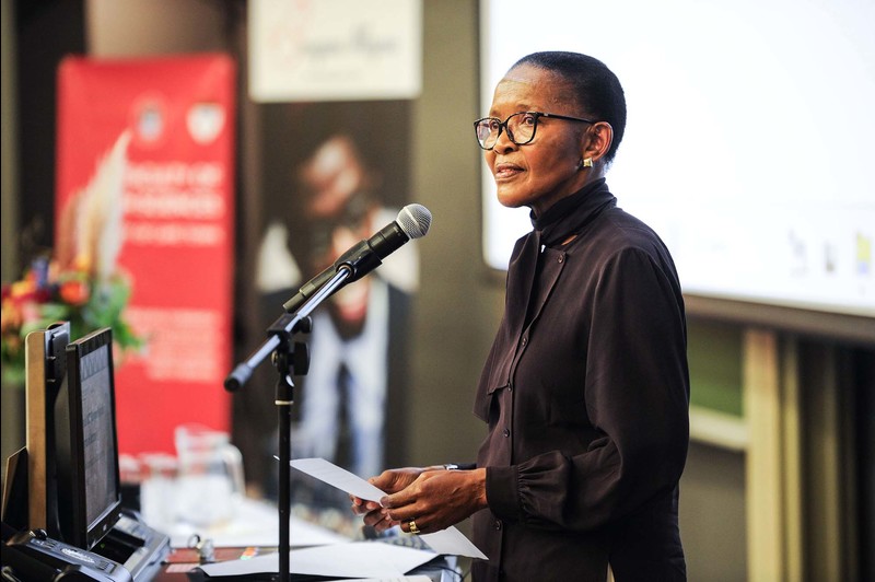 Prof Pumla Gobodo-Madikizela delivers the sixth annual Bongani Mayosi Memorial lecture. 