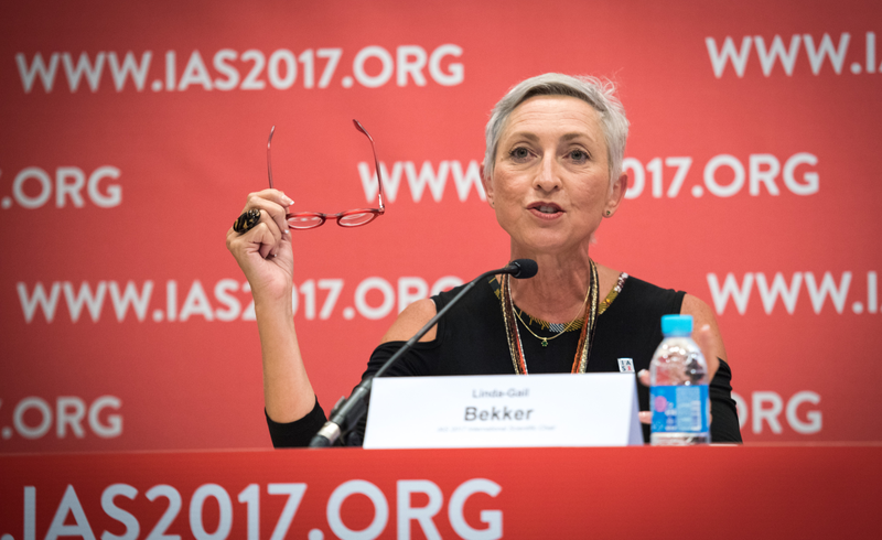 Prof Linda-Gail Bekker at the International AIDS Symposium (IAS) Conference 2017.