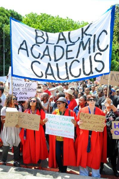 Academics march in solidarity with students