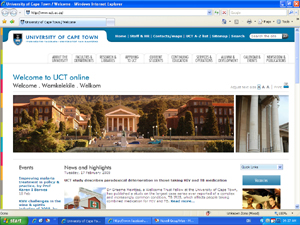 UCT's website