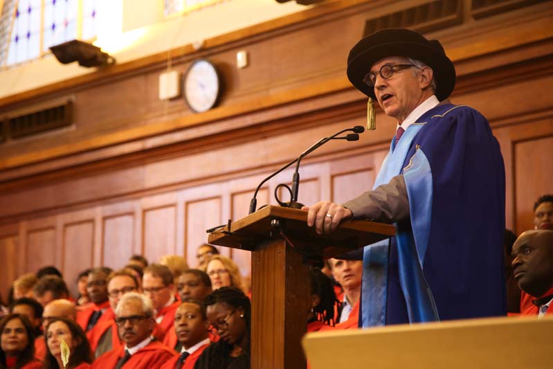 Dr Max Price gave his last speech at graduation as the Vice-Chancellor of the university. His term comes to an end on 30 June. 