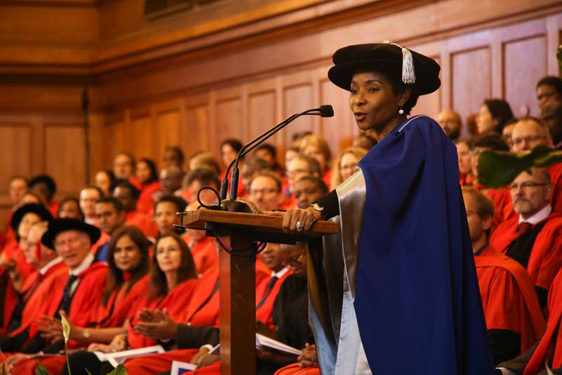 UCT Vice-Chancellor designate Professor Mamokgethi Phakeng addressed the graduands during the ceremony.