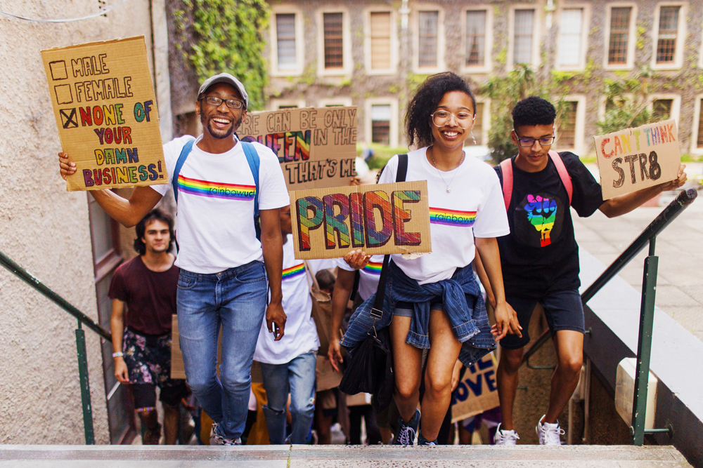 Students march to promote a climate of inclusivity at UCT during Rainbow Week.