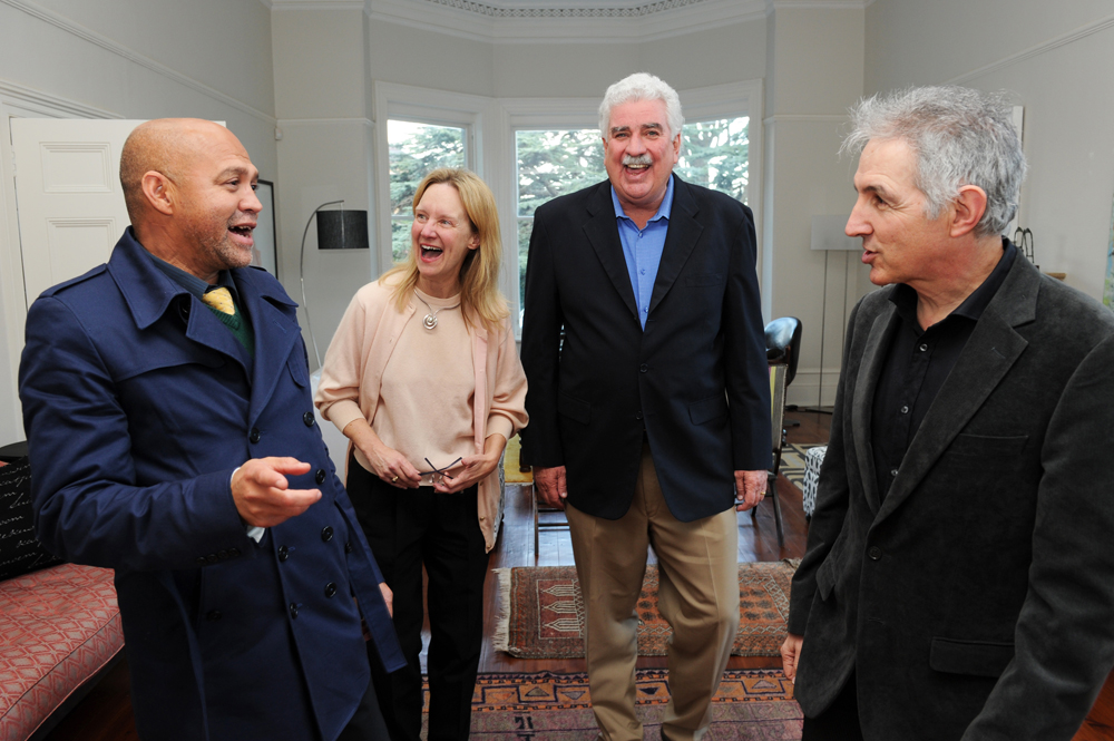 Dr Price shares a joke with (from left) Dr Russell Ally, Marilynn McNamara and Dr Jim McNamara at Dr McNamara’s farewell event in 2013 at Glenara.