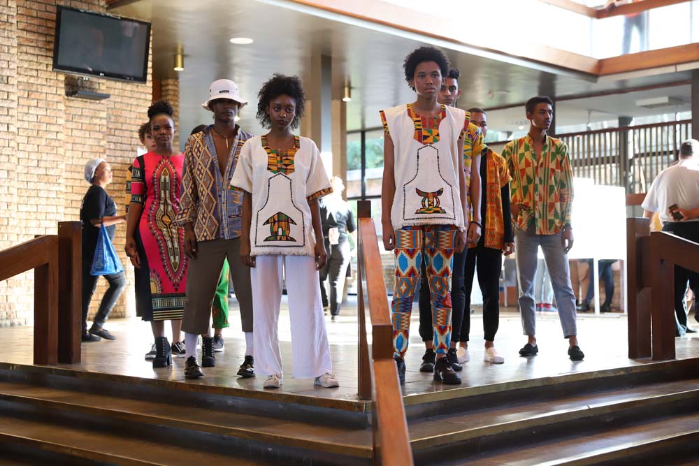 Students modelled African fashions at the Africa Day Symposium on 5 May 2019.