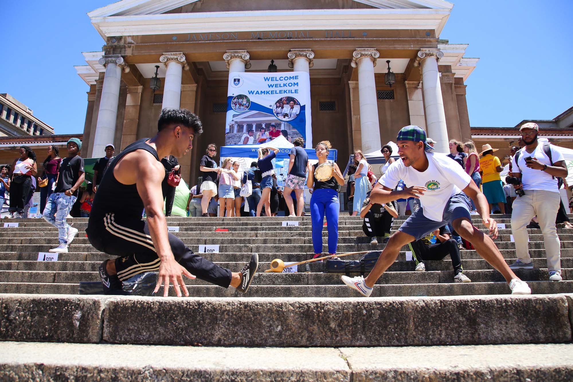 First-year students spent three days enjoying Plaza Week, when UCT’s clubs and societies set up camp in front of Sarah Baartman Hall to sign up new members.