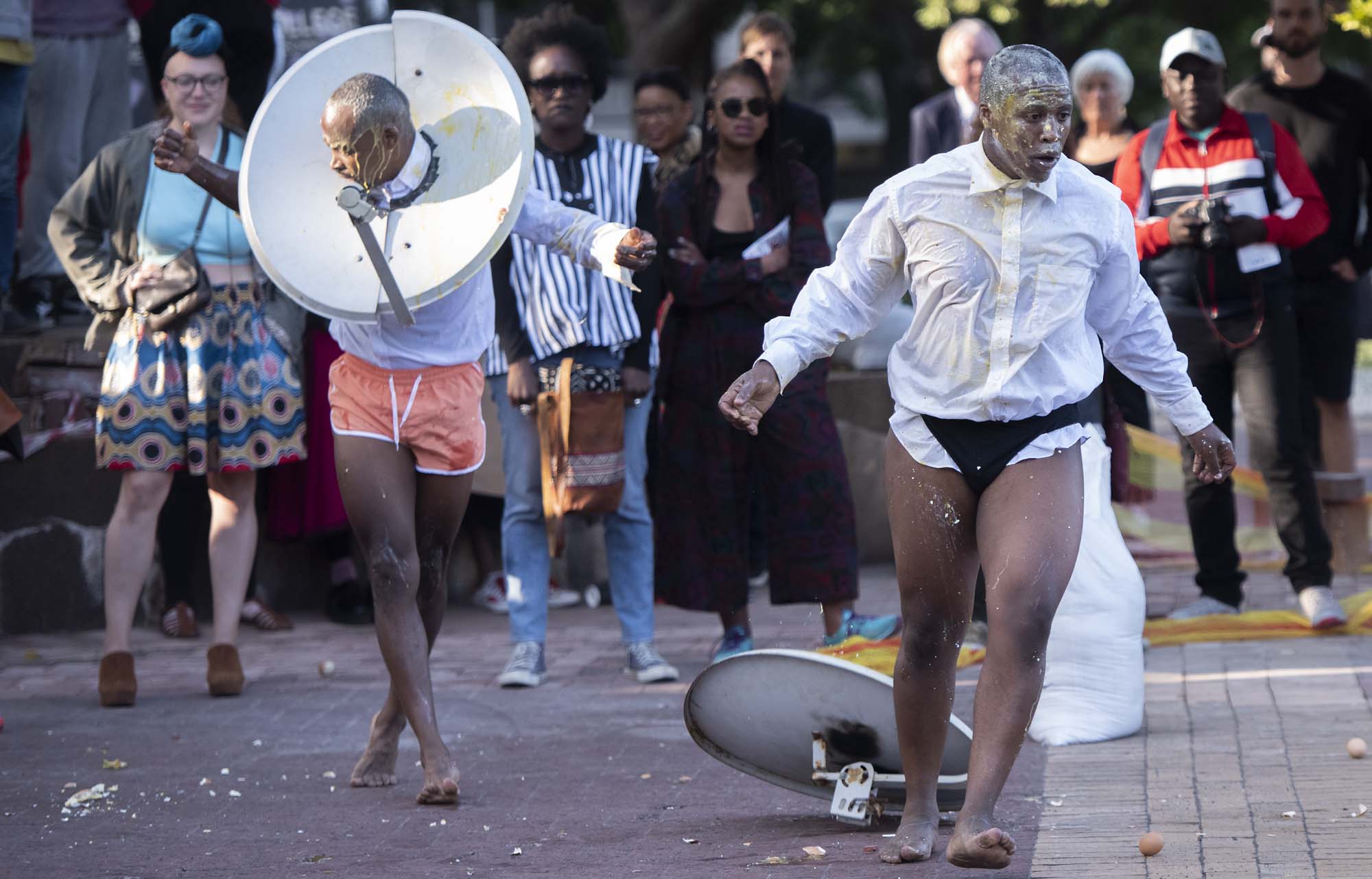 <i>The Dish</i> was performed by Oupa Sibeko and Thulani Chauke at the 12th instalment of Infecting the City, hosted in November in partnership with the Institute for Creative Arts.